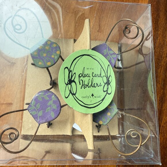 NEW Bistro Chairs Four Place Card Holders - metal - Picture 3 of 4